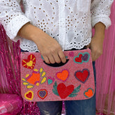 Winged heart purse